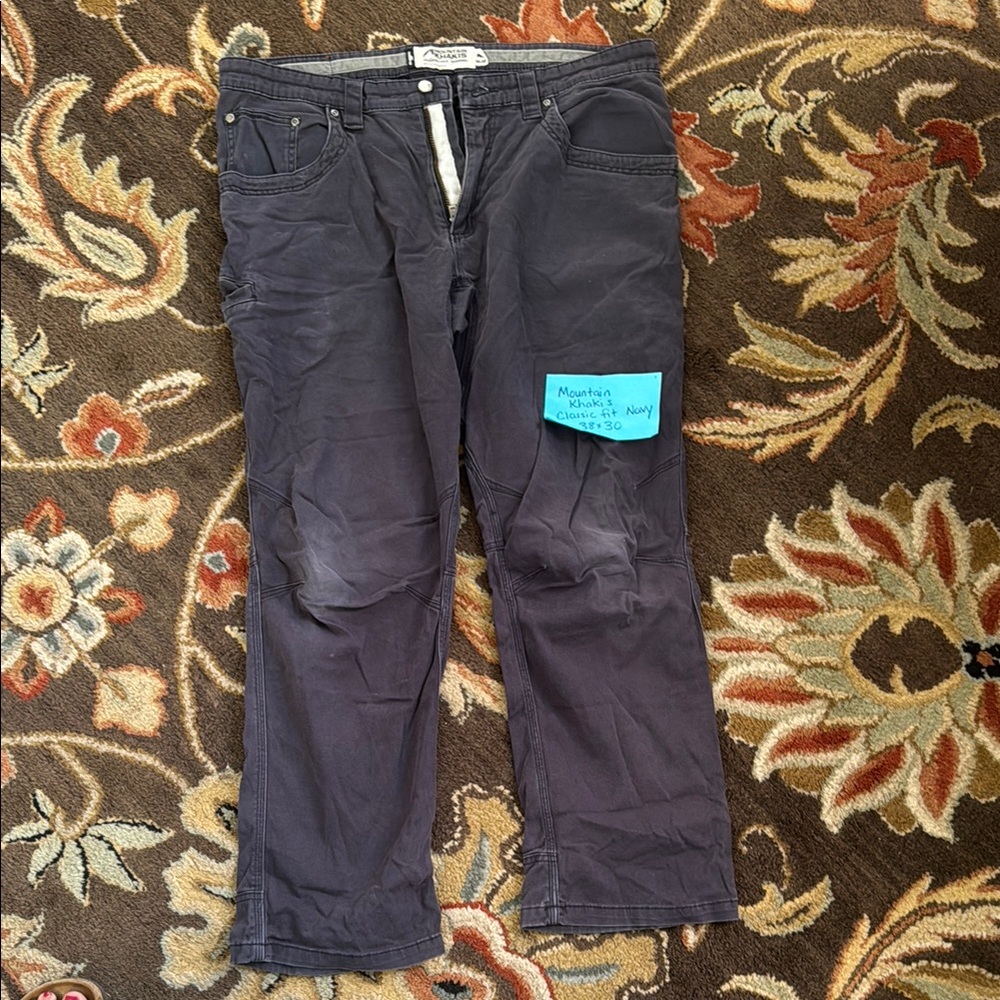 Mountain khakis navy classic fit 38x30